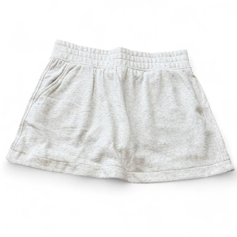 Yogalicious Light Heather Gray Fleece Skort, Women's Size L
